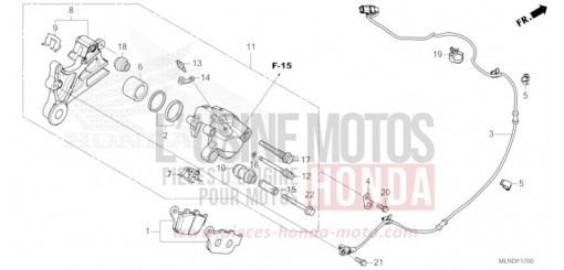 ETRIER DE FREIN ARRIERE CB500XAR de 2024